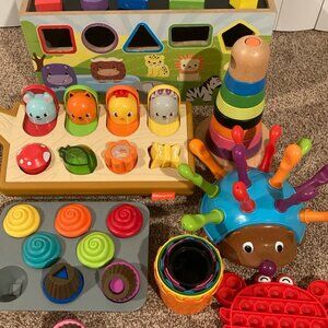 Learning Toy Bundle — Shape sorter stacking fine motor sensory toys